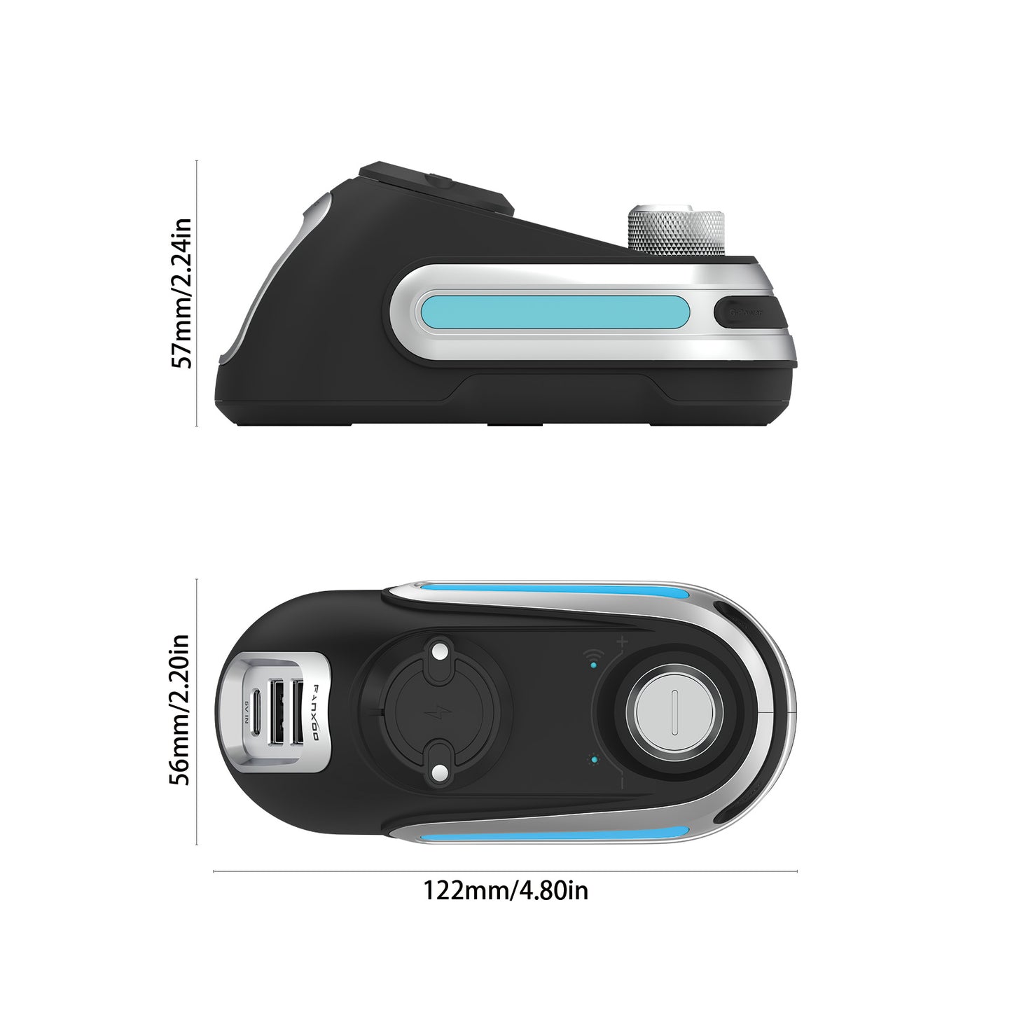 Fanxoo G-power Mouse charging base for Logitech G502 G502X Plus G Pro X Superlight G903 HERO G703 HERO with RGB light computer volume control knob