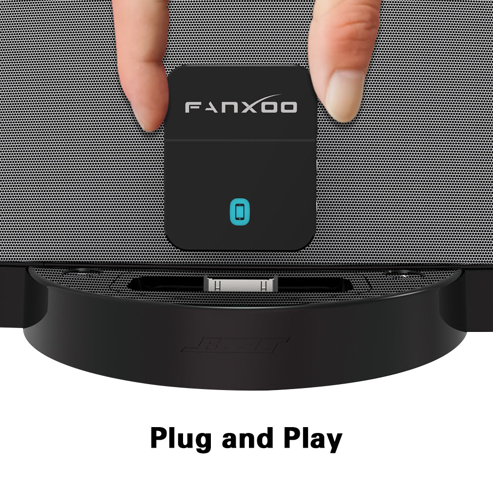 Fanxoo 30 Pin Bluetooth Adapter 5.0 Audio Mini Bluetooth Receiver For Bose Sounddock JBL YAMAHA IPhone IPod Jack Analog Speaker